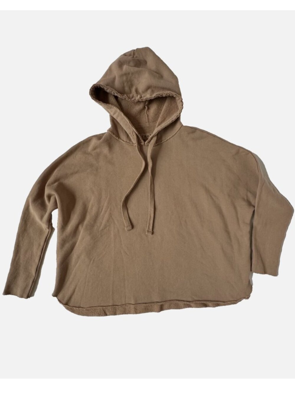Frank & Eileen Womens S Kane Capelet Hoodie LAB521TF Camel Tan Sweatshirt - Picture 2 of 8